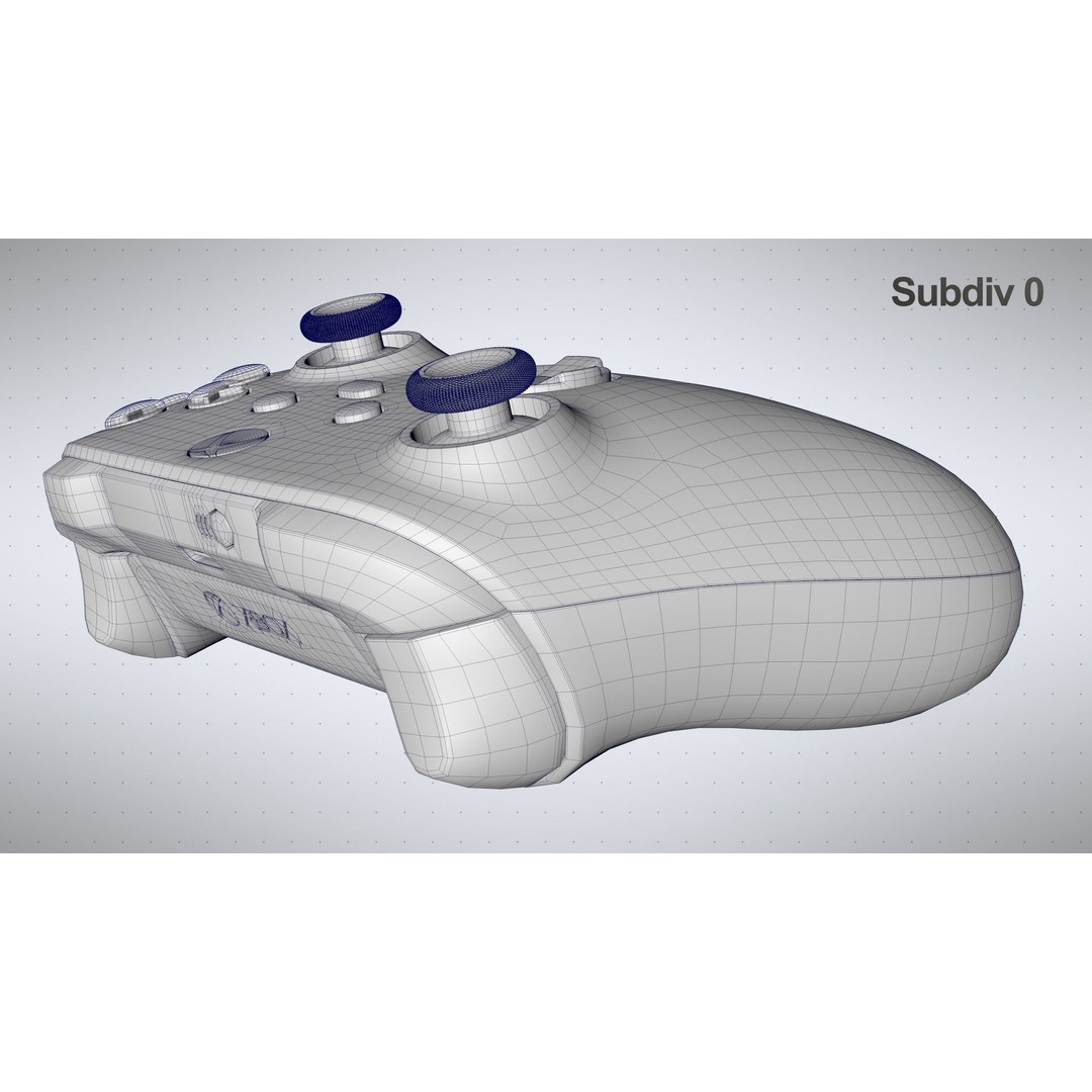Xbox Series X Carbon Black Controller 3D Model – High Poly Game Asset, FBX - View 31