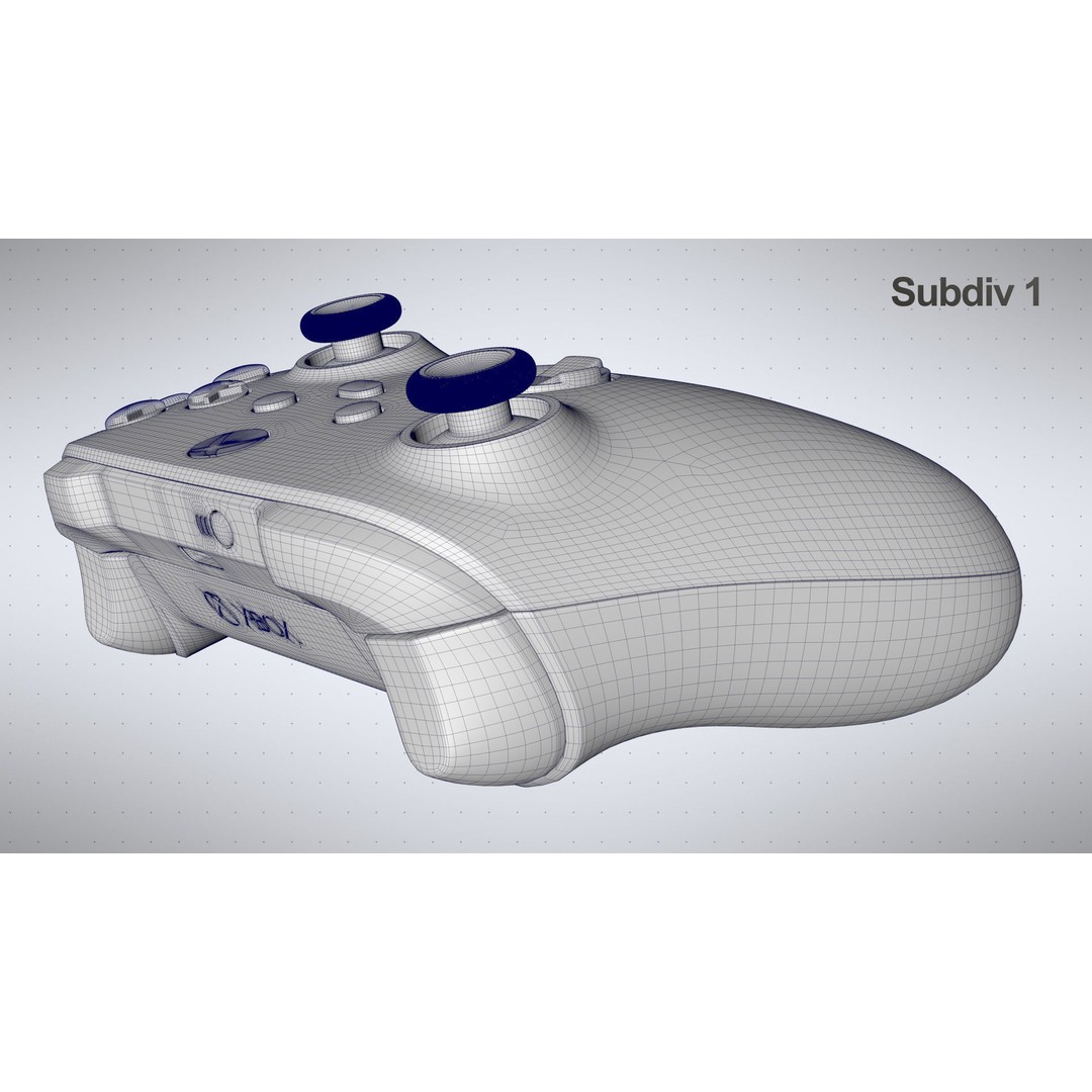 Xbox Series X Carbon Black Controller 3D Model – High Poly Game Asset, FBX - View 32