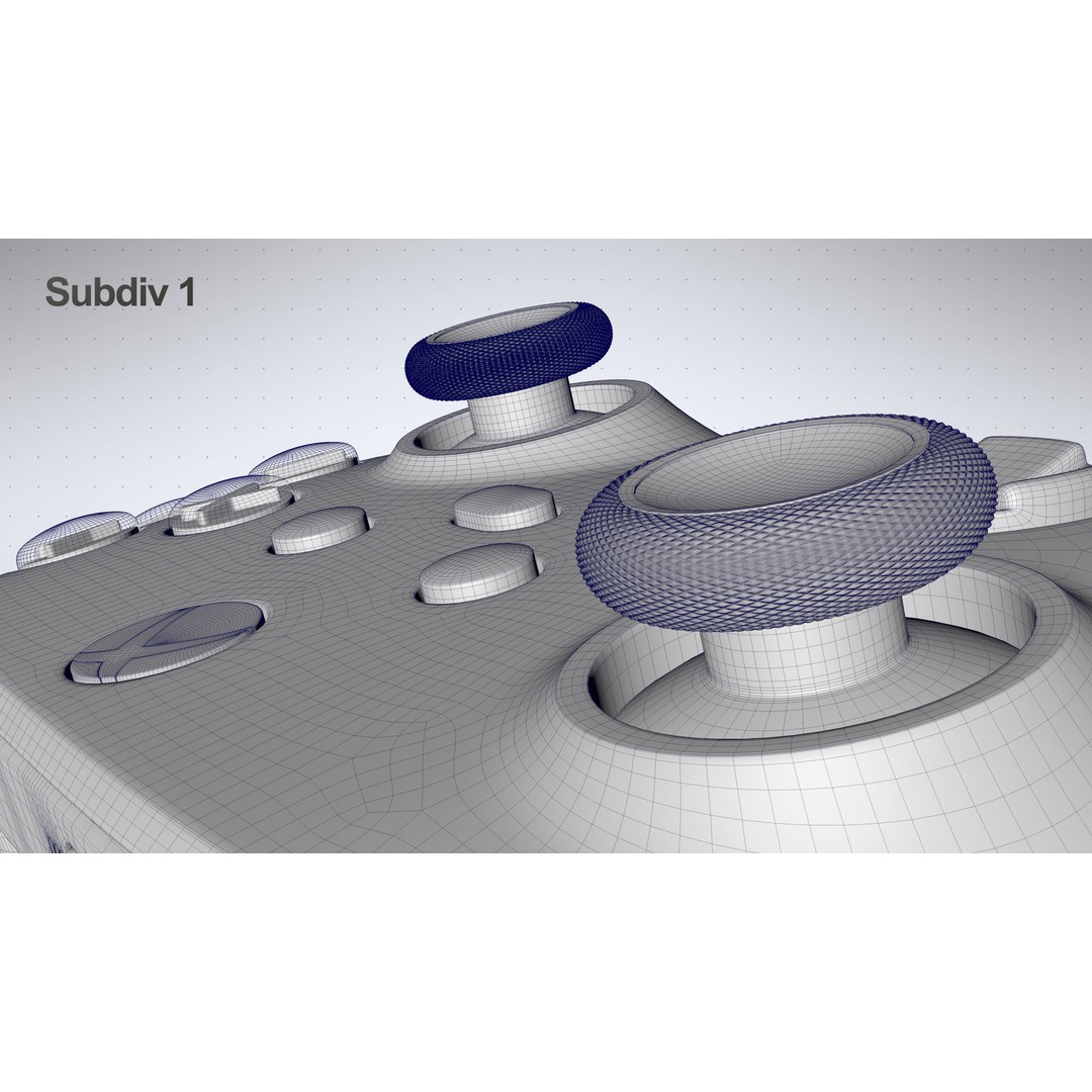 Xbox Series X Carbon Black Controller 3D Model – High Poly Game Asset, FBX - View 36