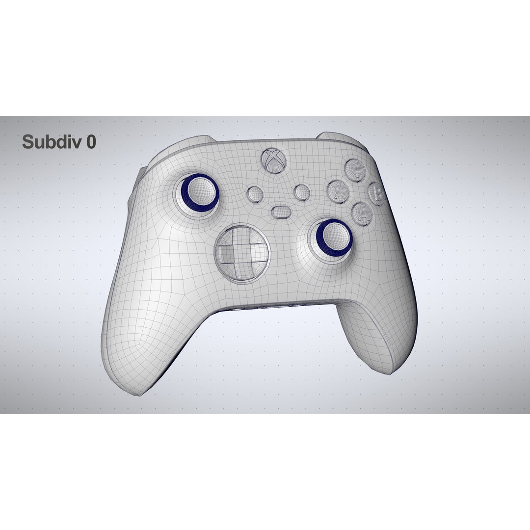 Xbox Series X Carbon Black Controller 3D Model – High Poly Game Asset, FBX - View 37
