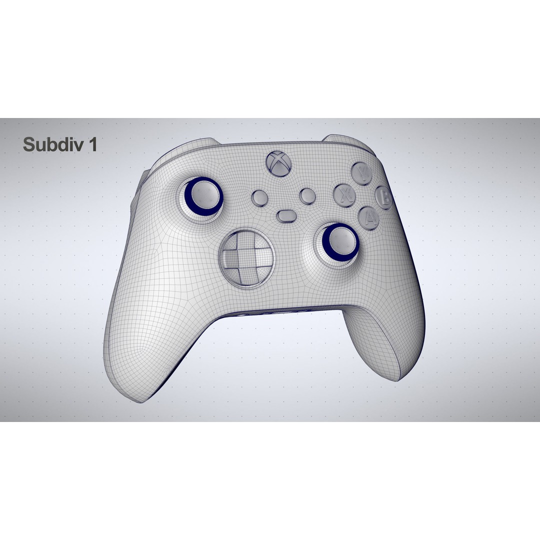 Xbox Series X Carbon Black Controller 3D Model – High Poly Game Asset, FBX - View 38
