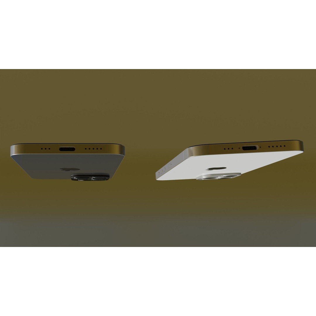iPhone 14 Pro Max 3D Model – Low Poly Game Asset, Blender, FBX, OBJ - View 11