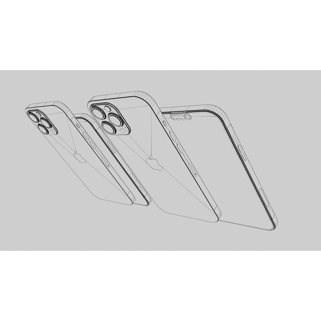 iPhone 14 Pro Max 3D Model – Low Poly Game Asset, Blender, FBX, OBJ - View 12