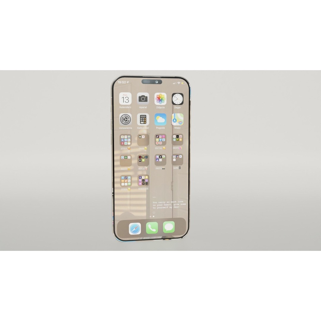 iPhone 14 Pro Max 3D Model – Low Poly Game Asset, Blender, FBX, OBJ - View 6