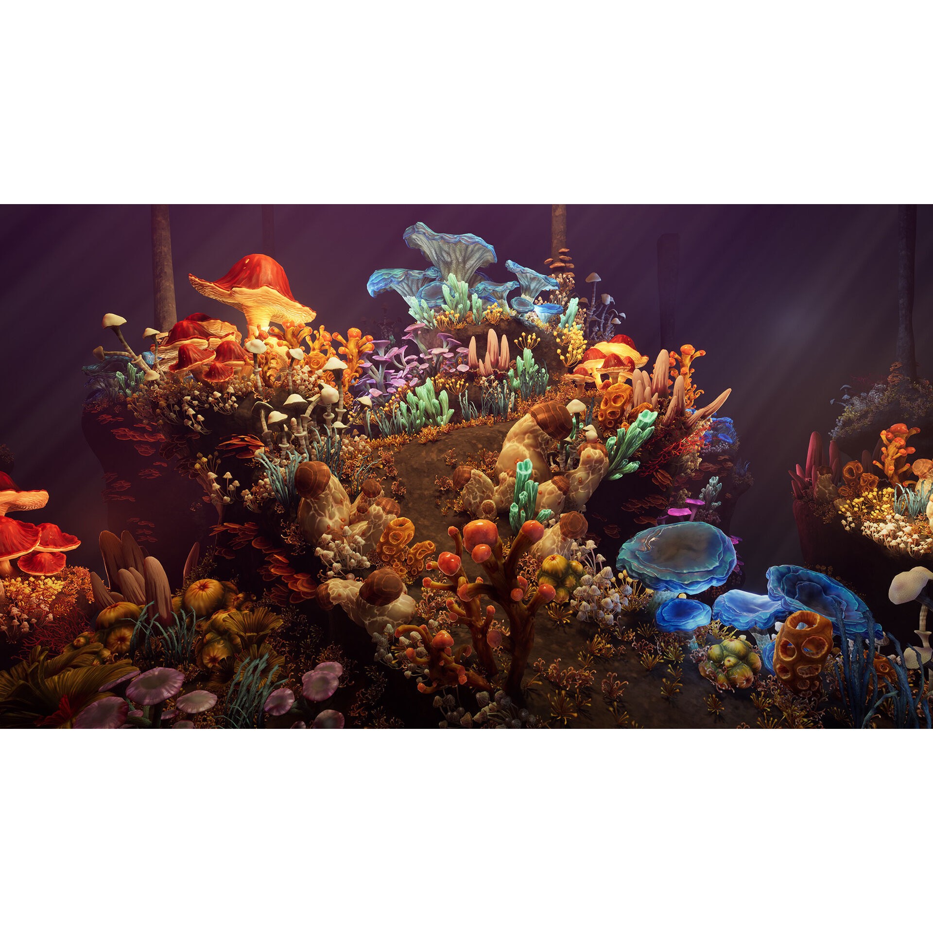 Fantasy Cave Plants - Low-Poly Game-Ready 3D Model - View 4