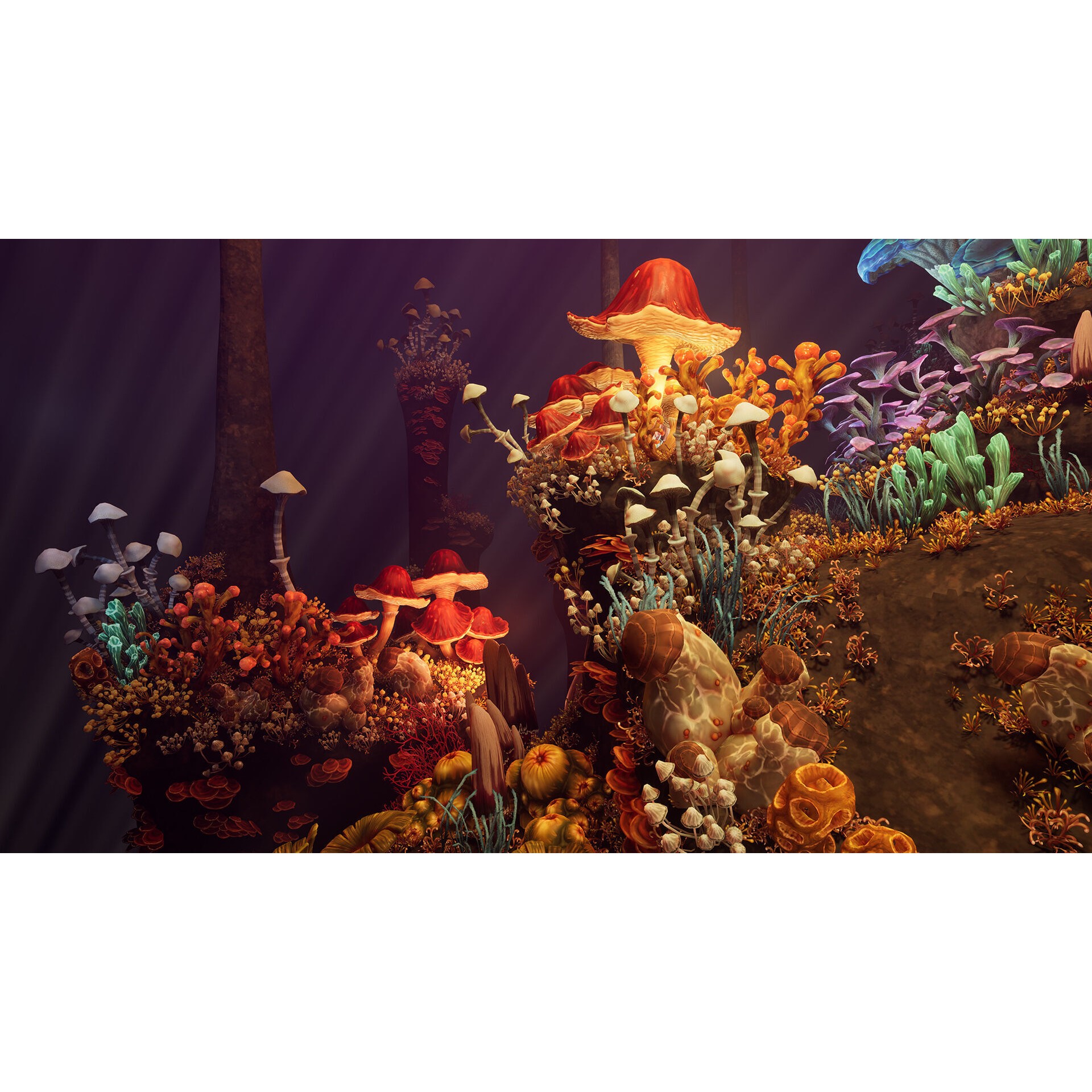 Fantasy Cave Plants - Low-Poly Game-Ready 3D Model - View 6