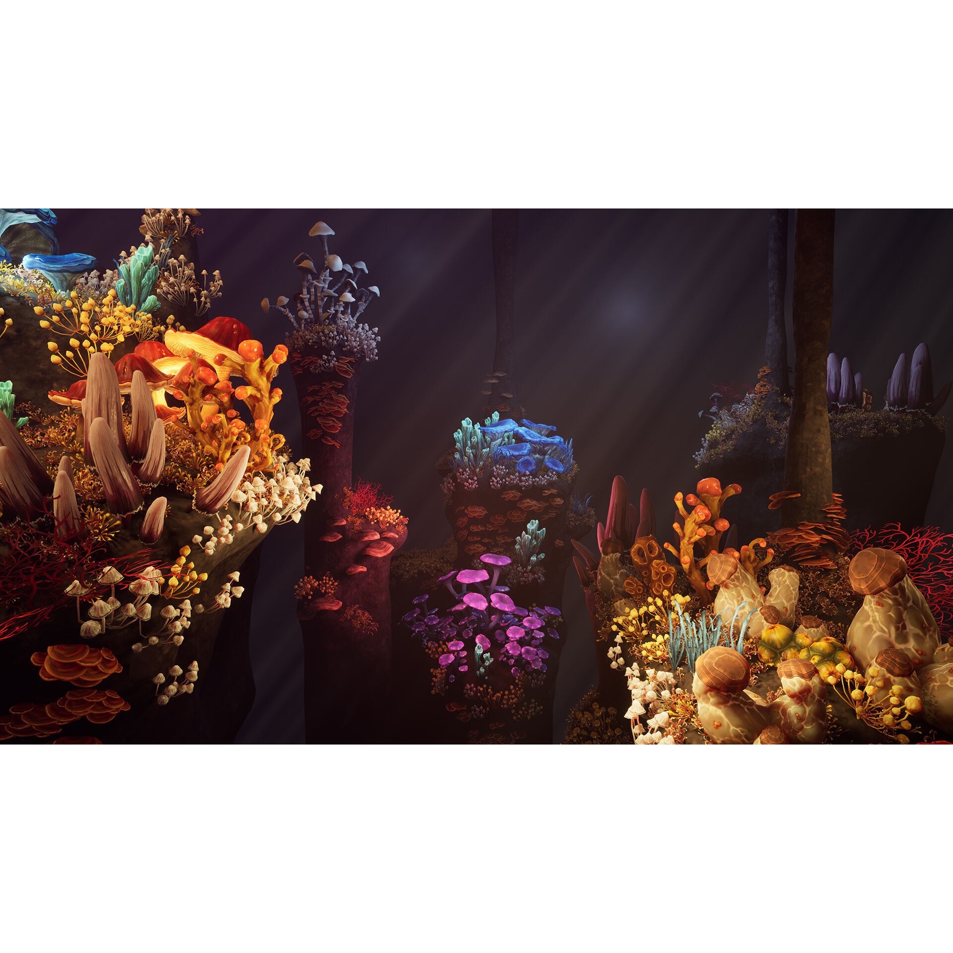 Fantasy Cave Plants - Low-Poly Game-Ready 3D Model - View 7