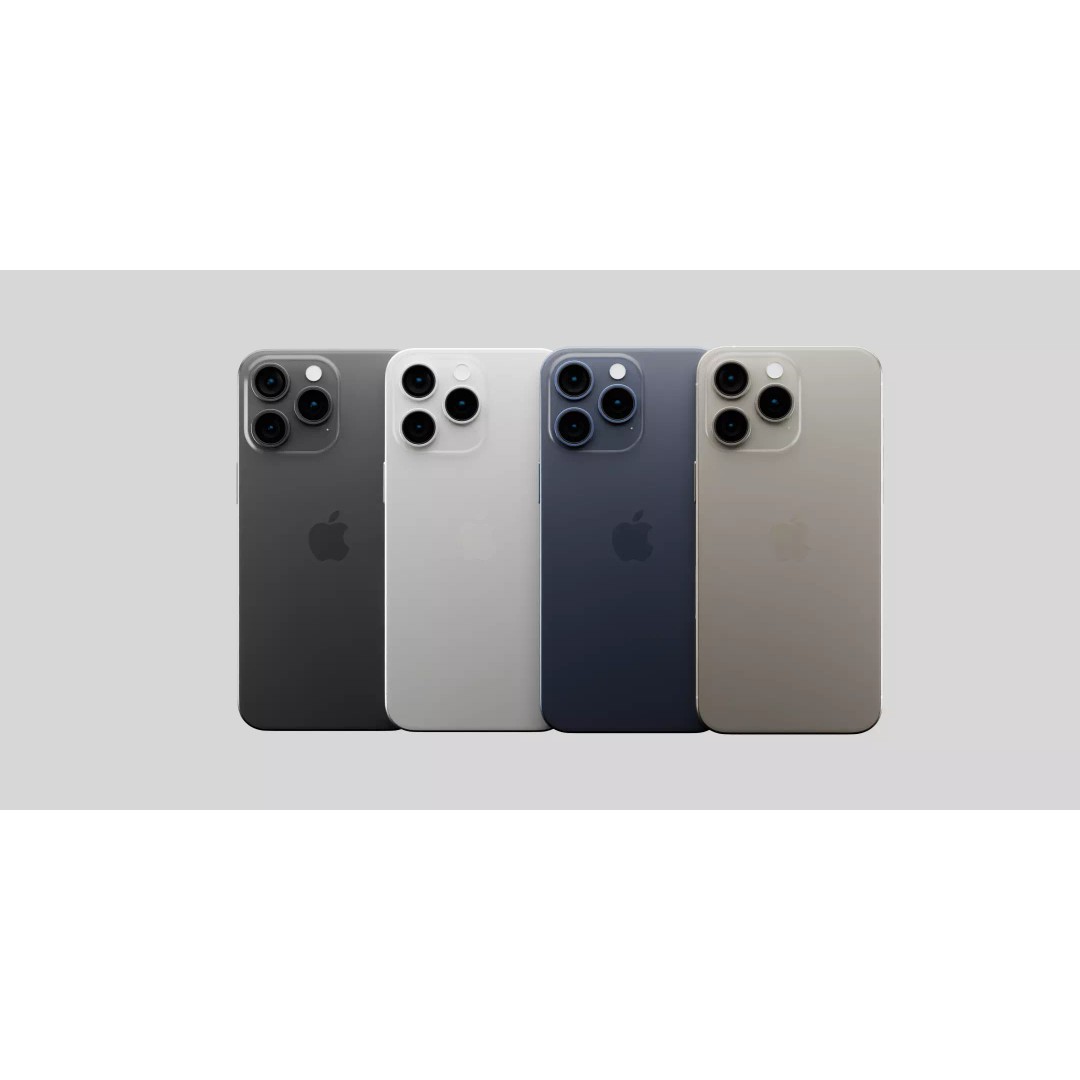 Apple iPhone 15 Pro Max 3D Model – PBR Textured, FBX, Blender - View 2