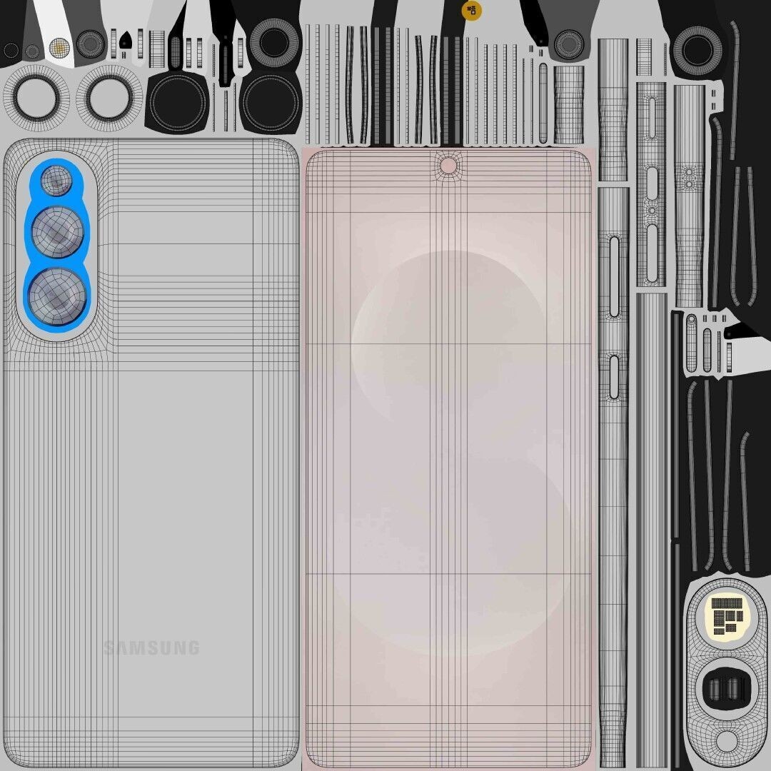 Samsung Galaxy S25 Edge 3D Model – High Poly PBR Asset, FBX/OBJ - View 15