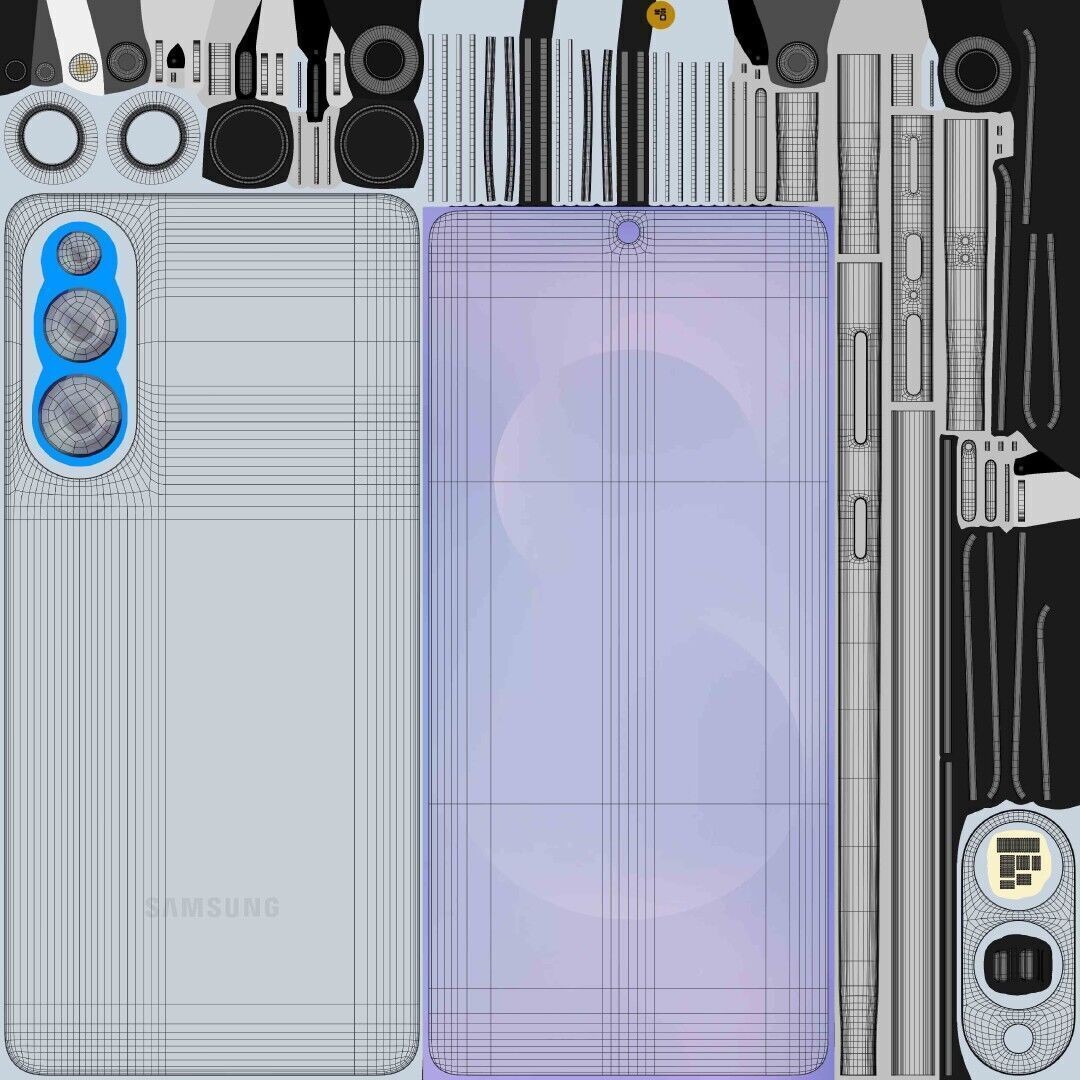 Samsung Galaxy S25 Edge 3D Model – High Poly PBR Asset, FBX/OBJ - View 26