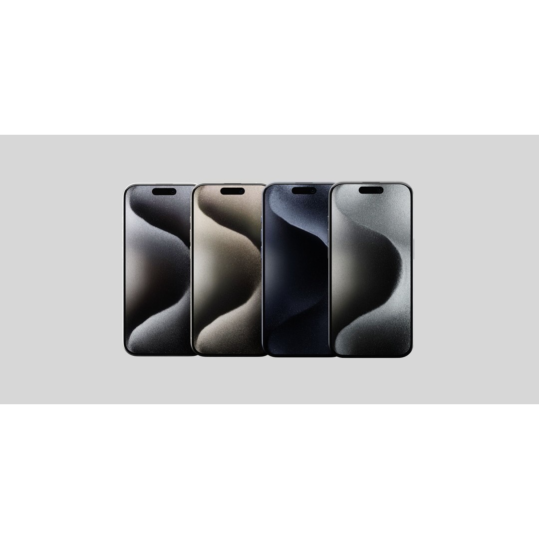 Apple iPhone 15 Pro 3D Model – Official Colors, PBR Textures, FBX - View 15