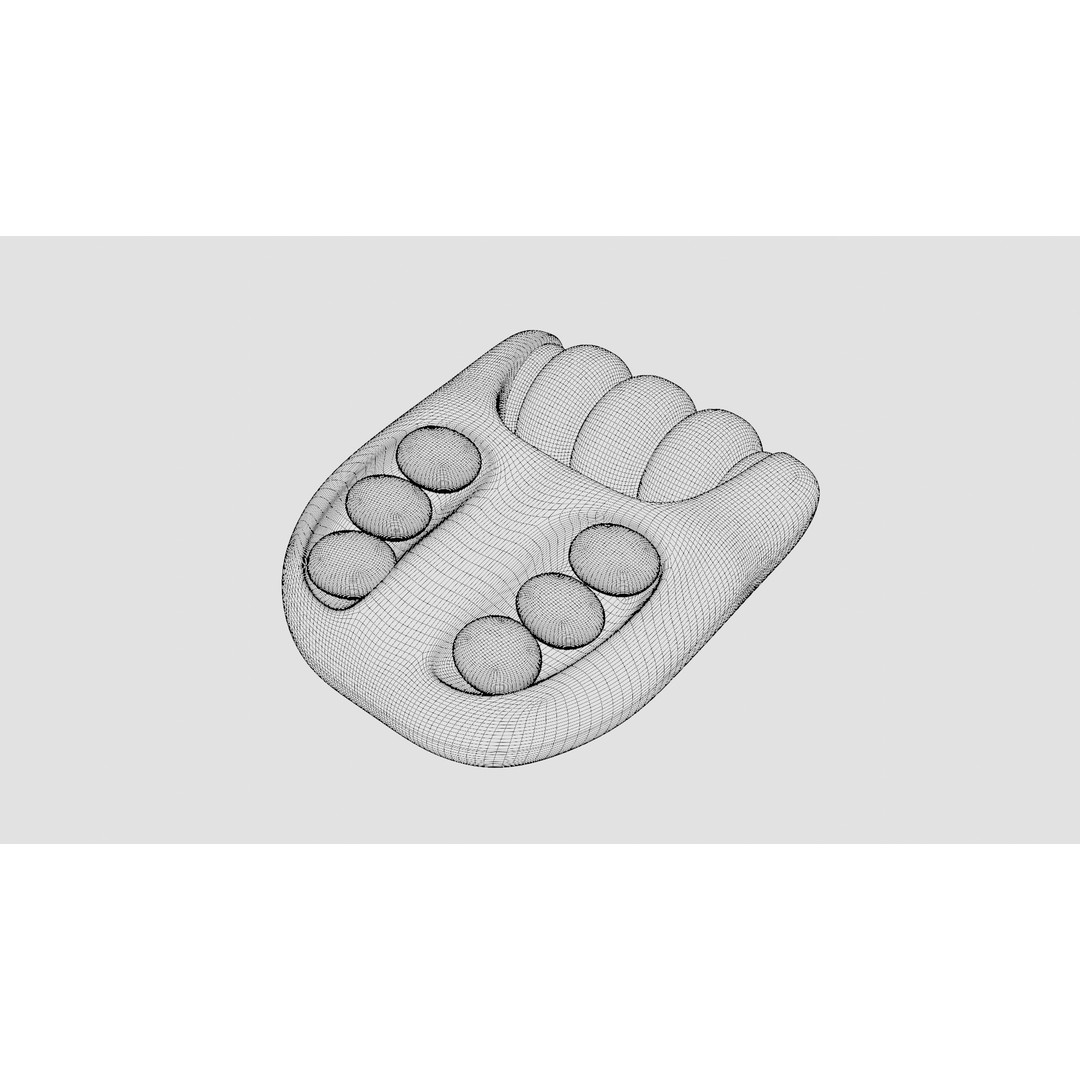 Stone Massager 3D Model – Low Poly Portable Design, FBX - View 13