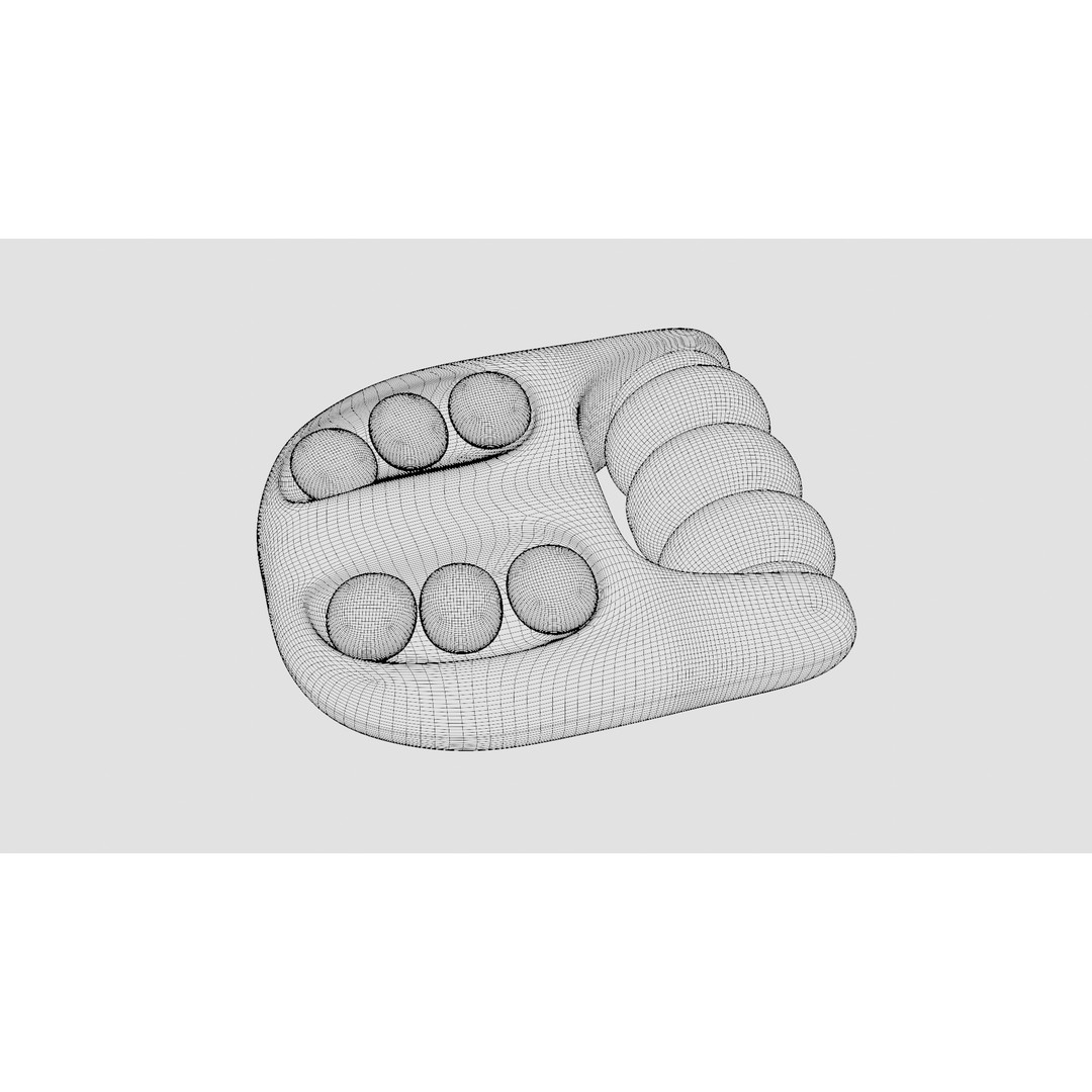 Stone Massager 3D Model – Low Poly Portable Design, FBX - View 16