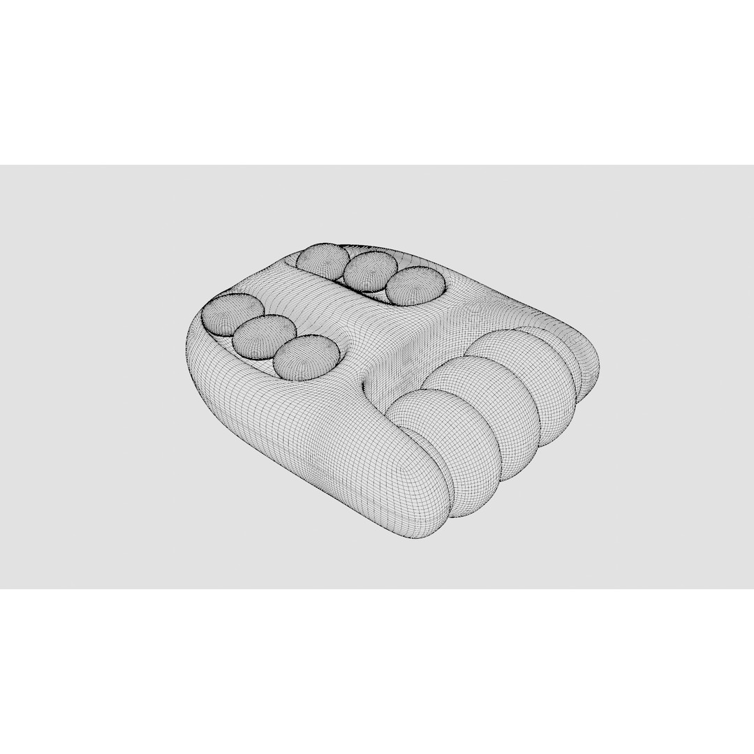 Stone Massager 3D Model – Low Poly Portable Design, FBX - View 17
