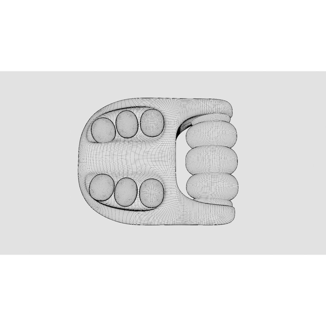 Stone Massager 3D Model – Low Poly Portable Design, FBX - View 22