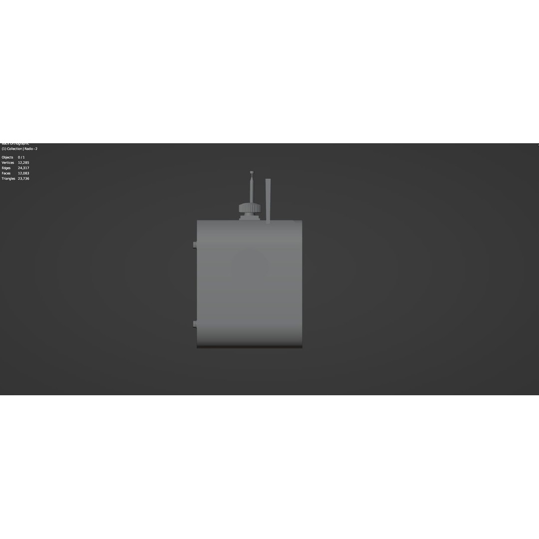 Vintage Retro Radio 3D Model – PBR Textured Asset, FBX, OBJ - View 12