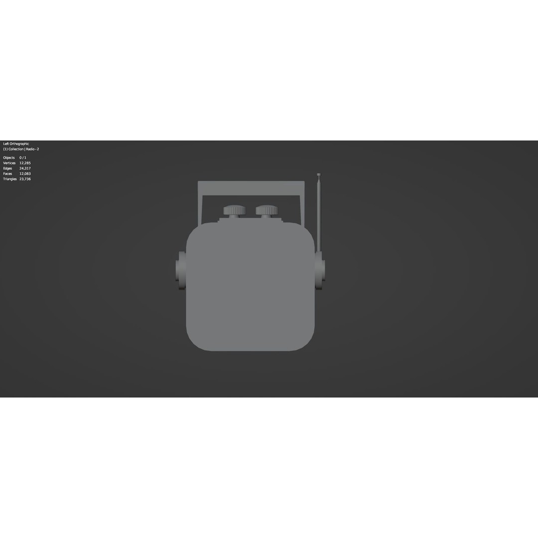 Vintage Retro Radio 3D Model – PBR Textured Asset, FBX, OBJ - View 13