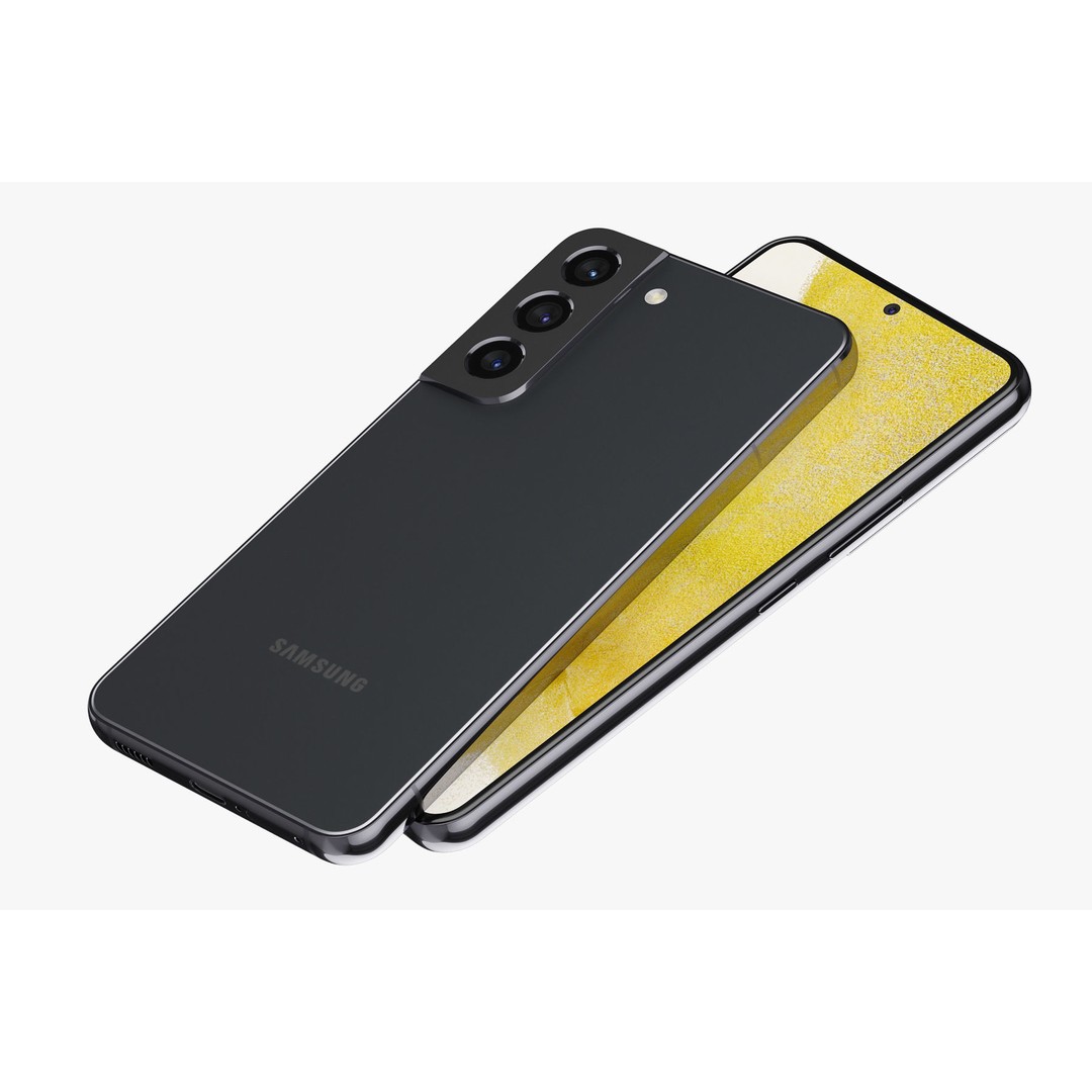 Samsung Galaxy S22 Black 3D Model – Realistic Phone Asset, FBX, Blender - View 8