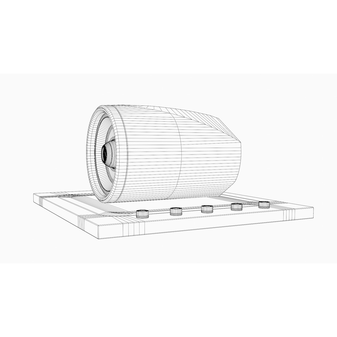 Futuristic Speaker 3D Model – Low Poly PBR Audio Asset, FBX - View 10