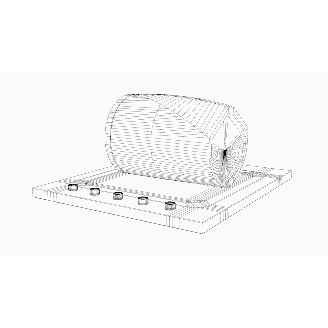 Futuristic Speaker 3D Model – Low Poly PBR Audio Asset, FBX - View 11