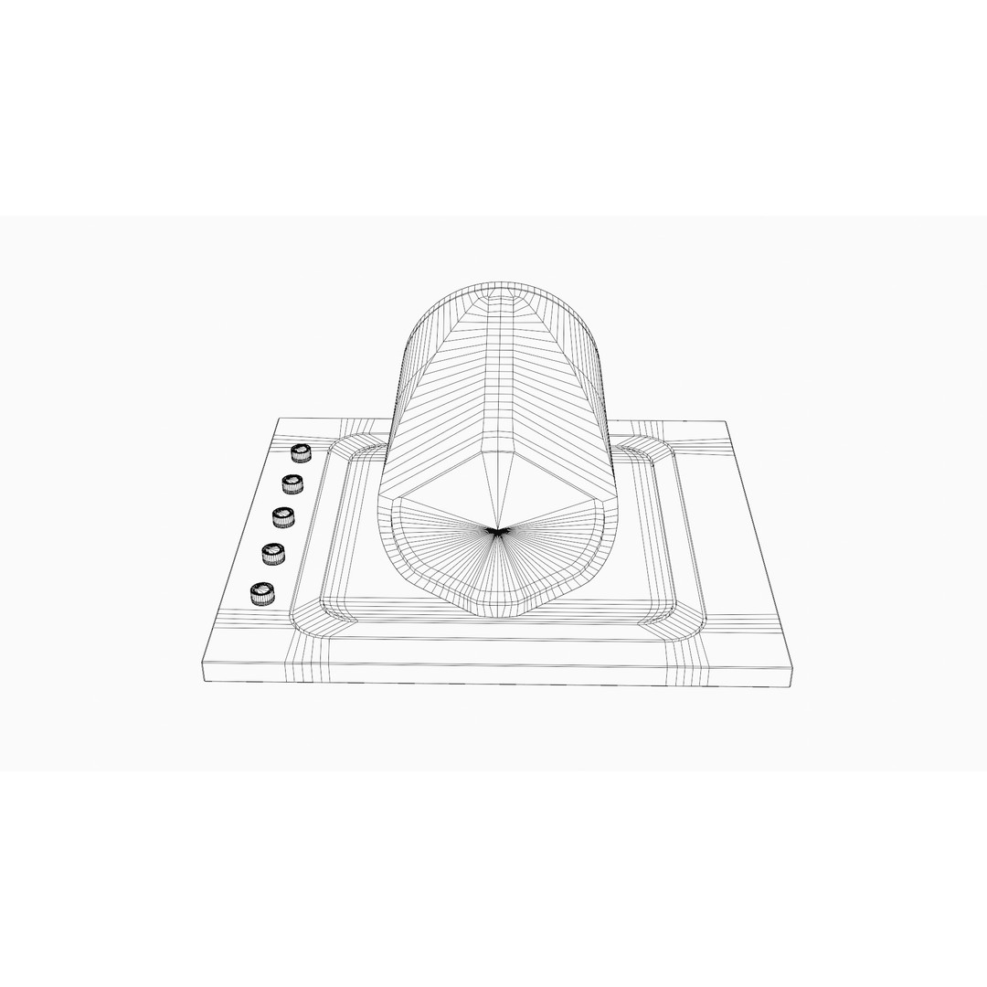 Futuristic Speaker 3D Model – Low Poly PBR Audio Asset, FBX - View 12