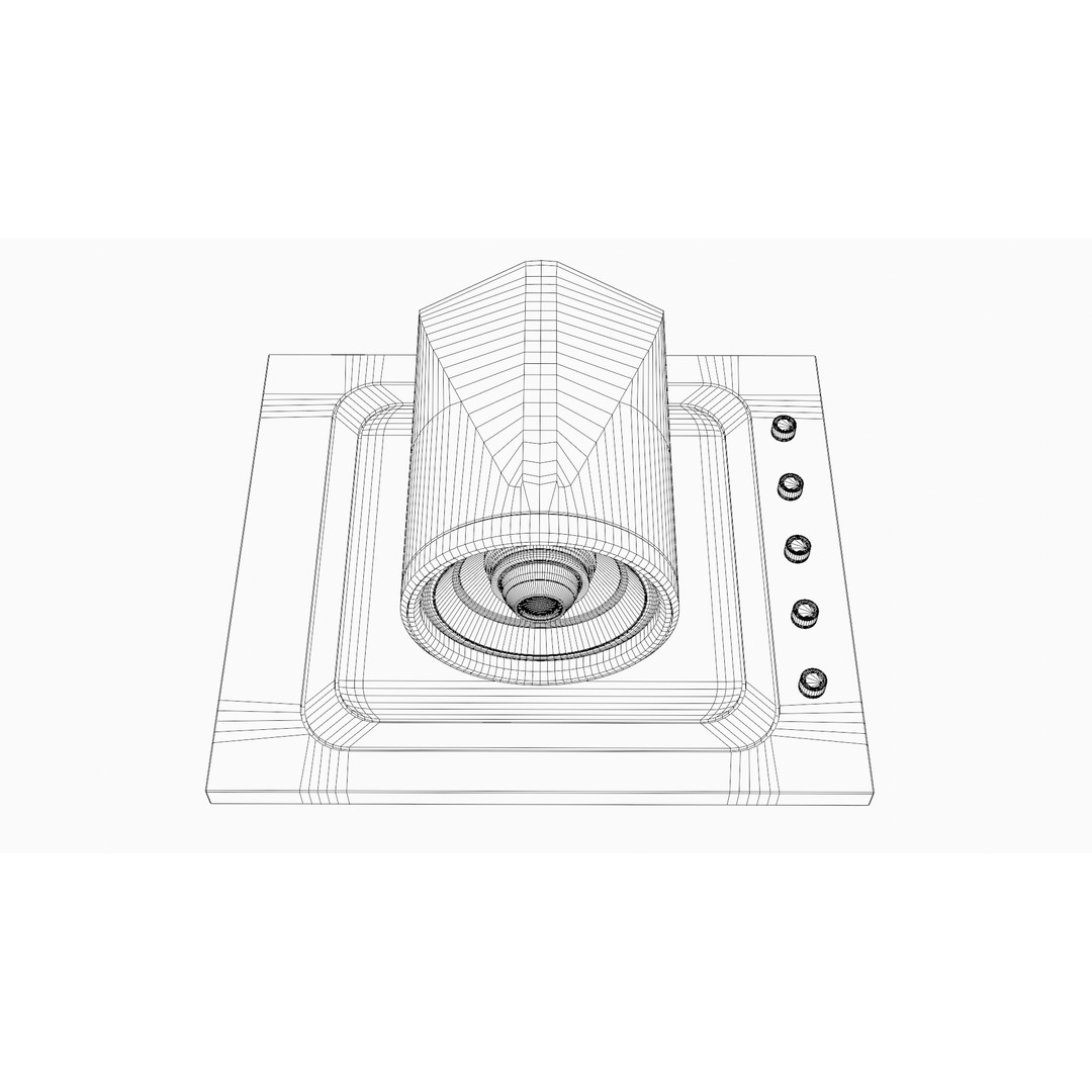 Futuristic Speaker 3D Model – Low Poly PBR Audio Asset, FBX - View 15