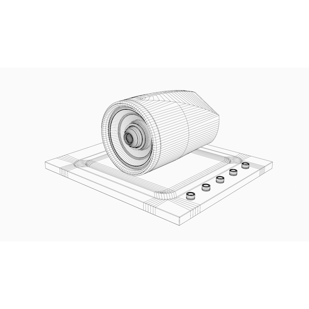Futuristic Speaker 3D Model – Low Poly PBR Audio Asset, FBX - View 9
