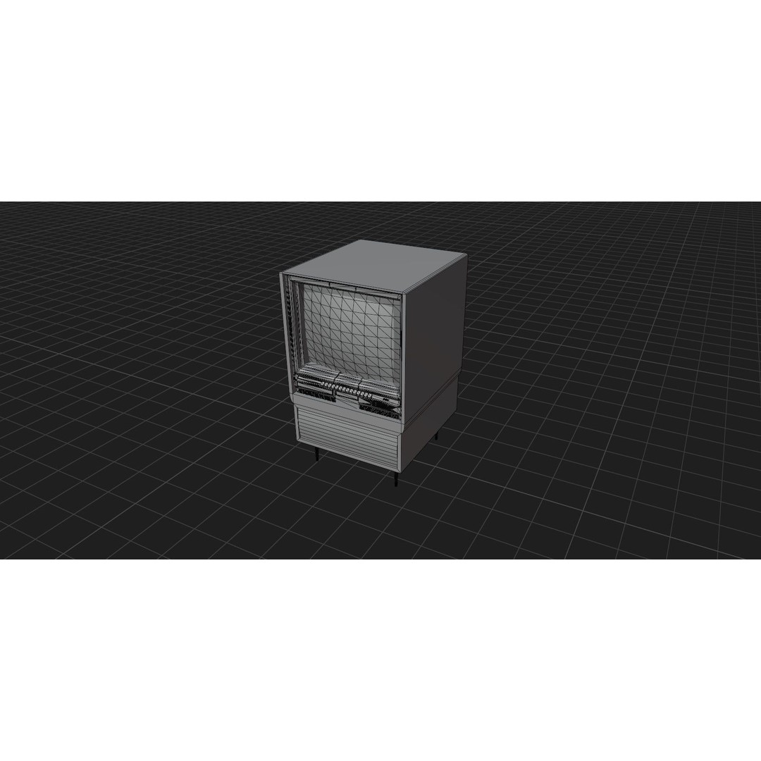 Retro Television 3D Model – Untextured Low-Poly Asset, FBX & OBJ