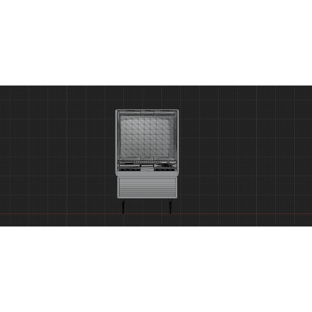 Retro Television 3D Model – Untextured Low-Poly Asset, FBX & OBJ - View 13