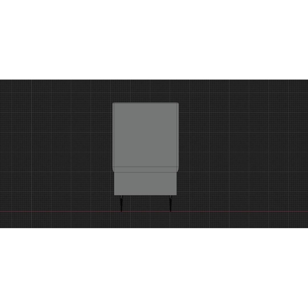 Retro Television 3D Model – Untextured Low-Poly Asset, FBX & OBJ - View 15