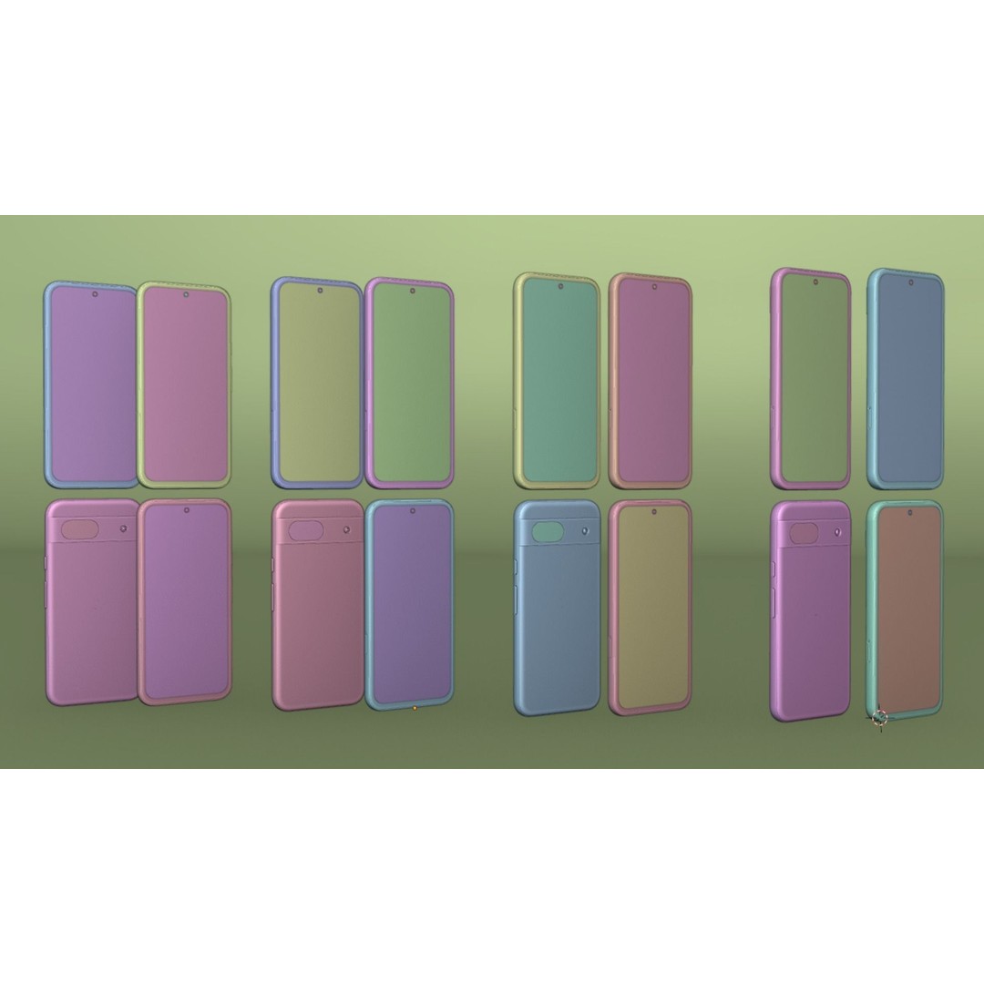 Google Pixel 8a 3D Model – PBR Game Asset in Multiple Colors - View 27