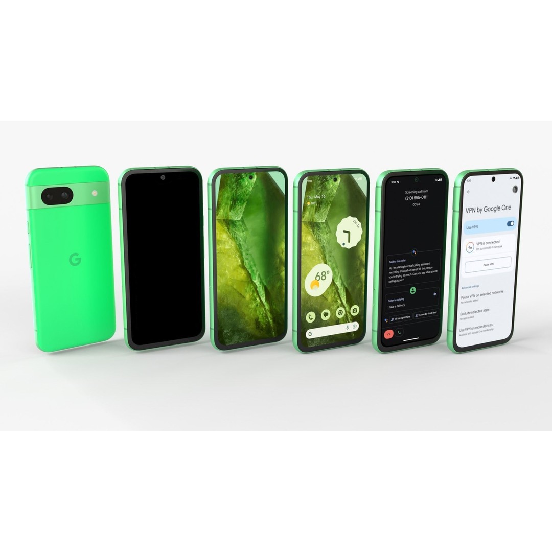 Google Pixel 8a 3D Model – PBR Game Asset in Multiple Colors - View 9