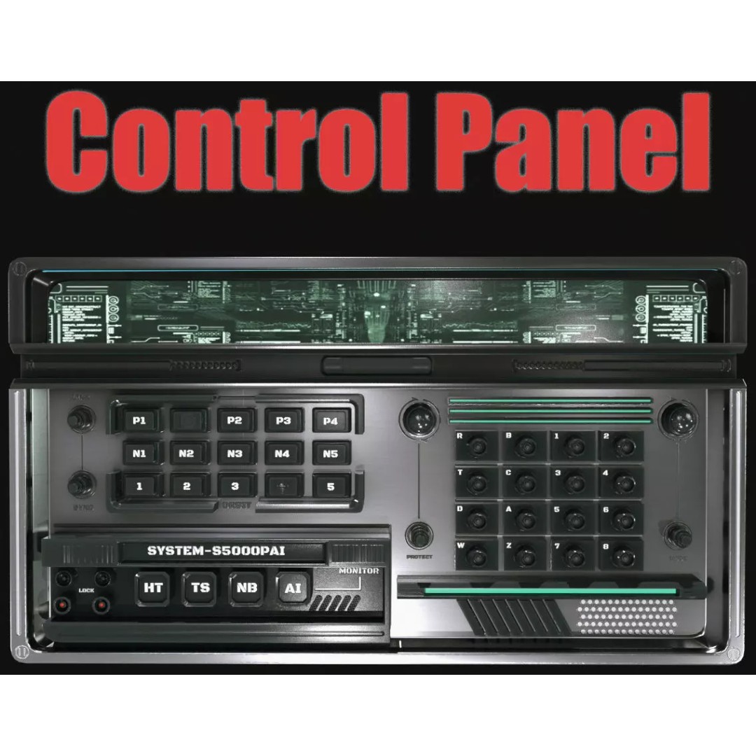 Control Panel 3D Model – Sci-Fi Control Station with PBR Textures - View 2