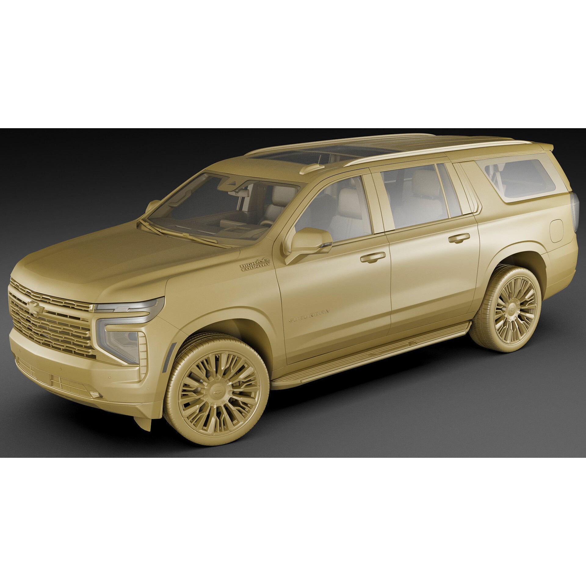 Suburban High Country SUV - Game-Ready 3D Model - View 22