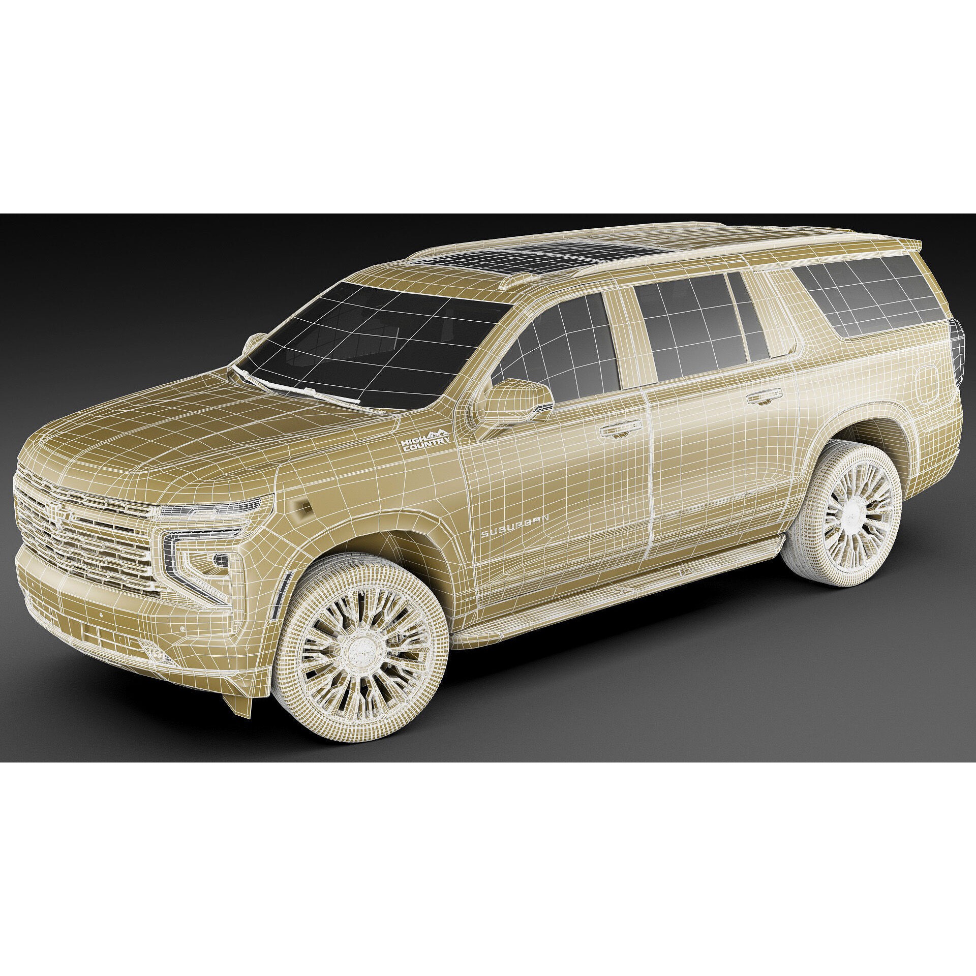 Suburban High Country SUV - Game-Ready 3D Model - View 28