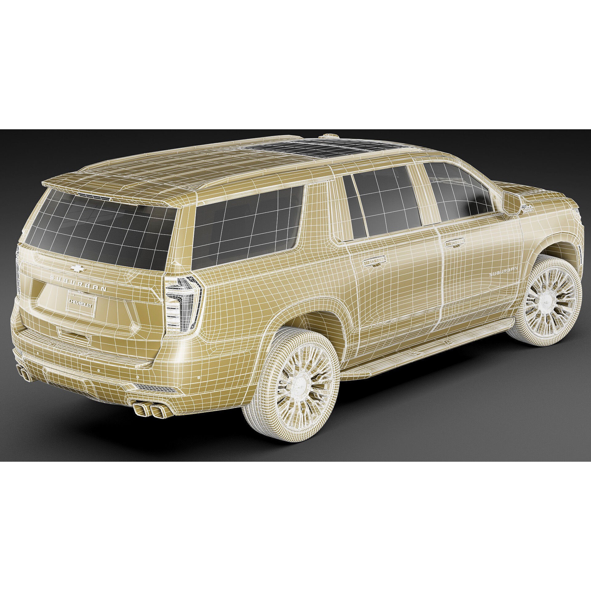 Suburban High Country SUV - Game-Ready 3D Model - View 29