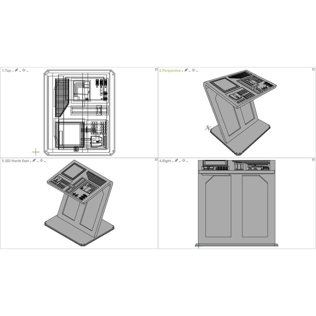 Sci-Fi Computers 3D Model – Control Panels Pack, PBR Textures, FBX