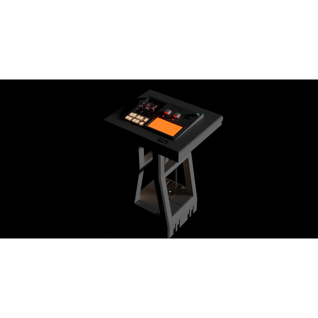 Sci-Fi Computers 3D Model – Control Panels Pack, PBR Textures, FBX - View 10