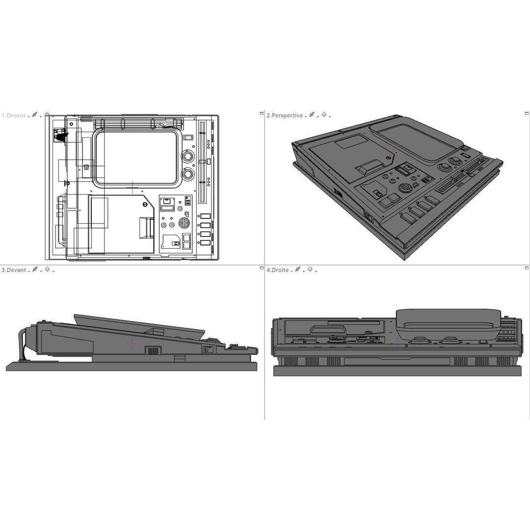 Sci-Fi Computers 3D Model – Control Panels Pack, PBR Textures, FBX - View 15