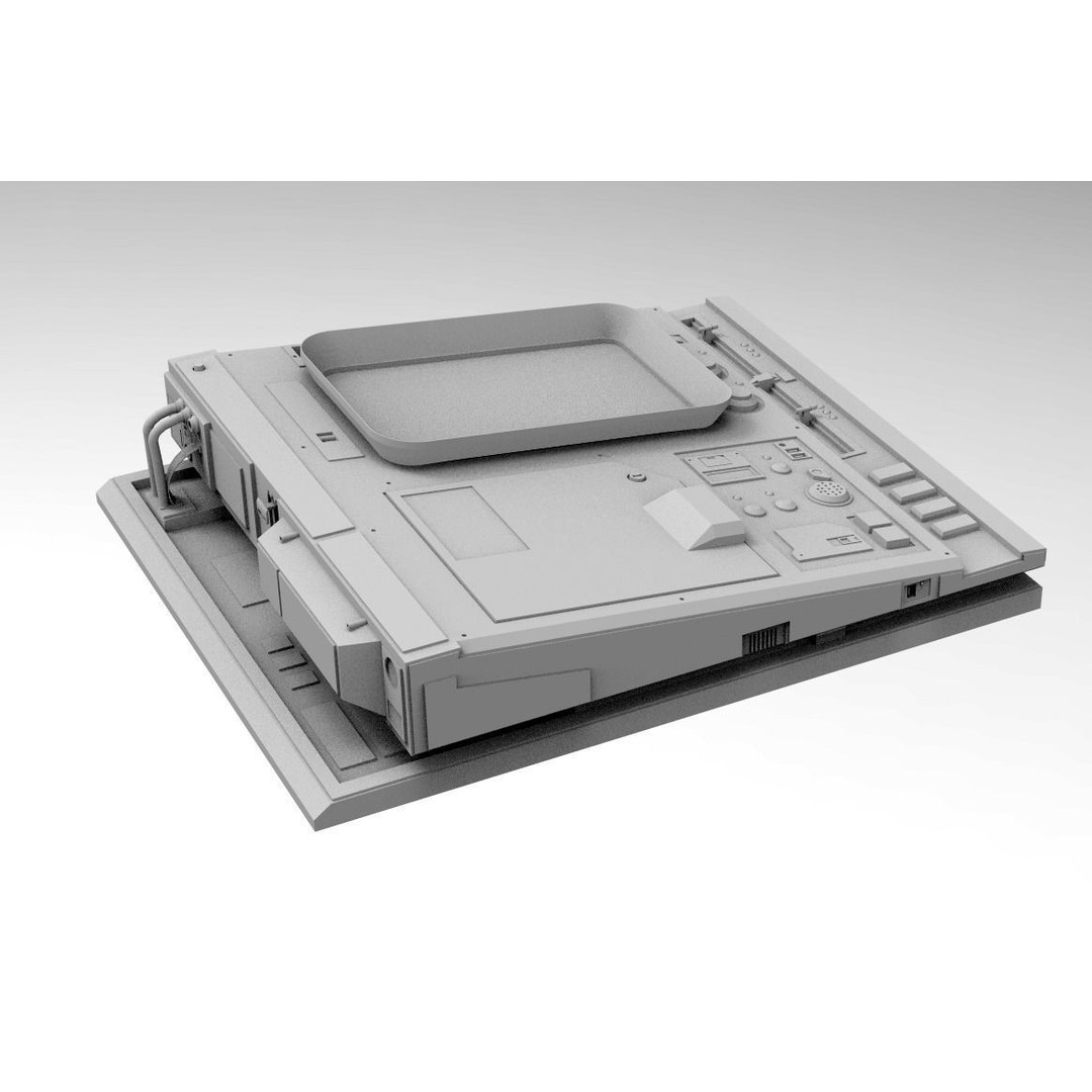 Sci-Fi Computers 3D Model – Control Panels Pack, PBR Textures, FBX - View 21