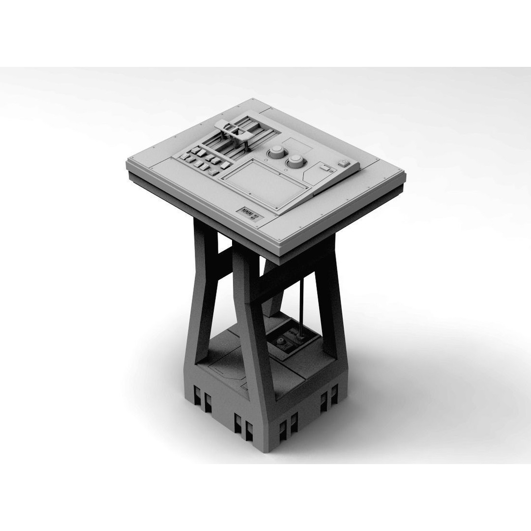 Sci-Fi Computers 3D Model – Control Panels Pack, PBR Textures, FBX - View 23