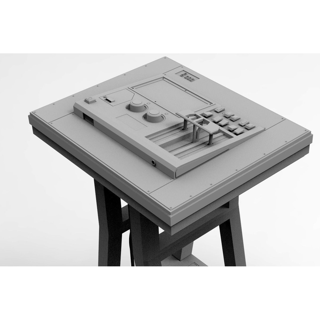 Sci-Fi Computers 3D Model – Control Panels Pack, PBR Textures, FBX - View 27