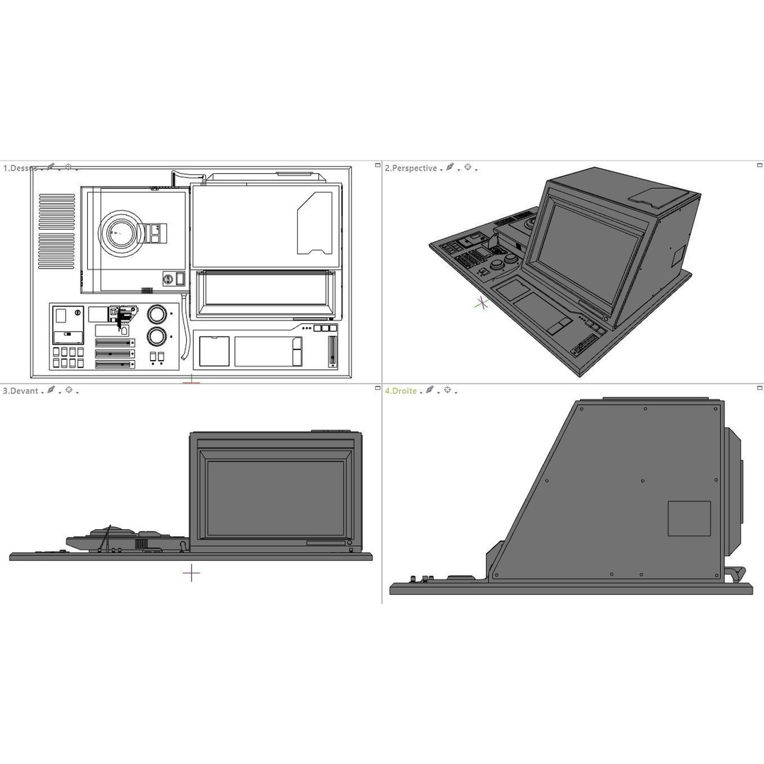Sci-Fi Computers 3D Model – Control Panels Pack, PBR Textures, FBX - View 28
