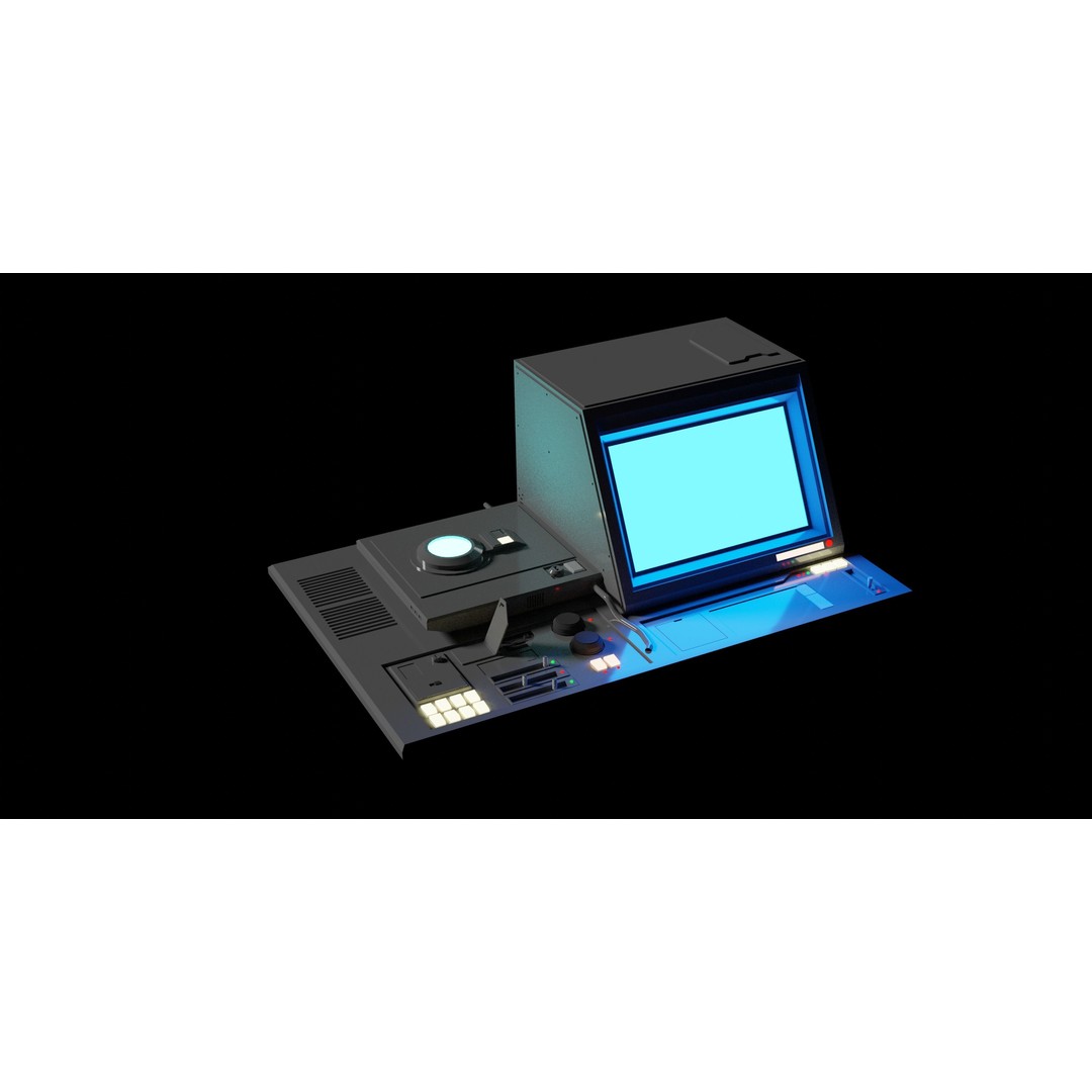 Sci-Fi Computers 3D Model – Control Panels Pack, PBR Textures, FBX - View 6