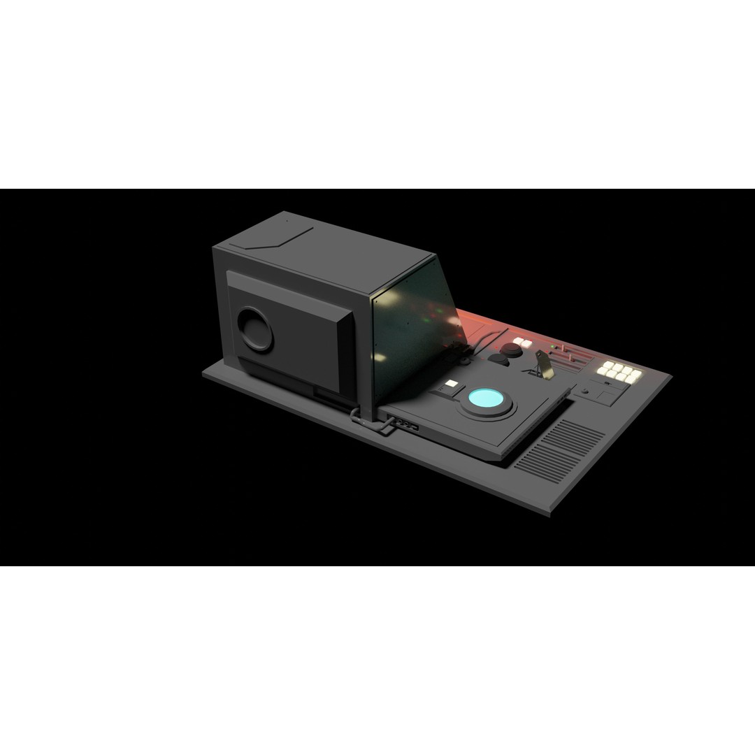Sci-Fi Computers 3D Model – Control Panels Pack, PBR Textures, FBX - View 8