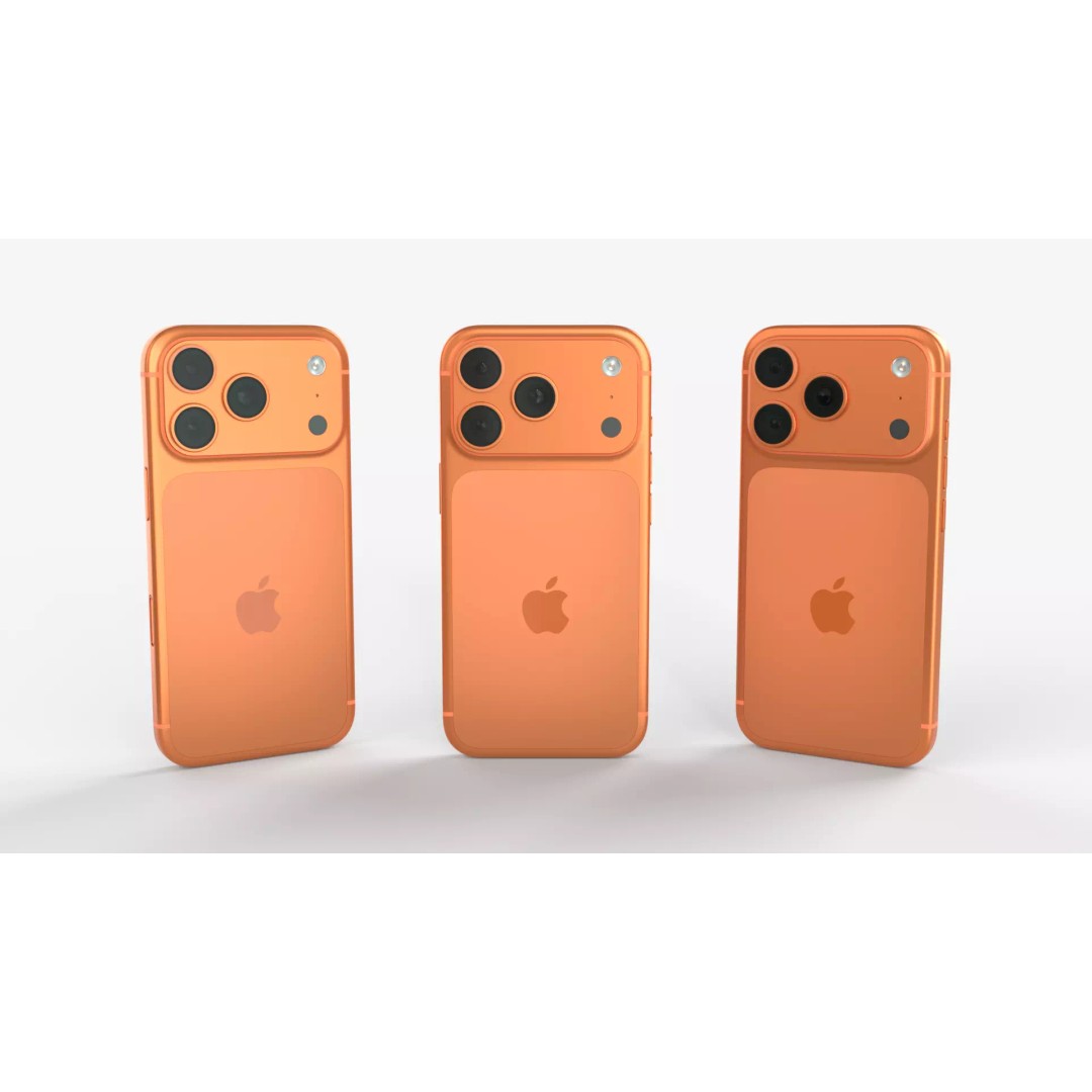 Apple iPhone 17 Pro Orange 3D Model – High-Quality PBR Textures, FBX, OBJ - View 4