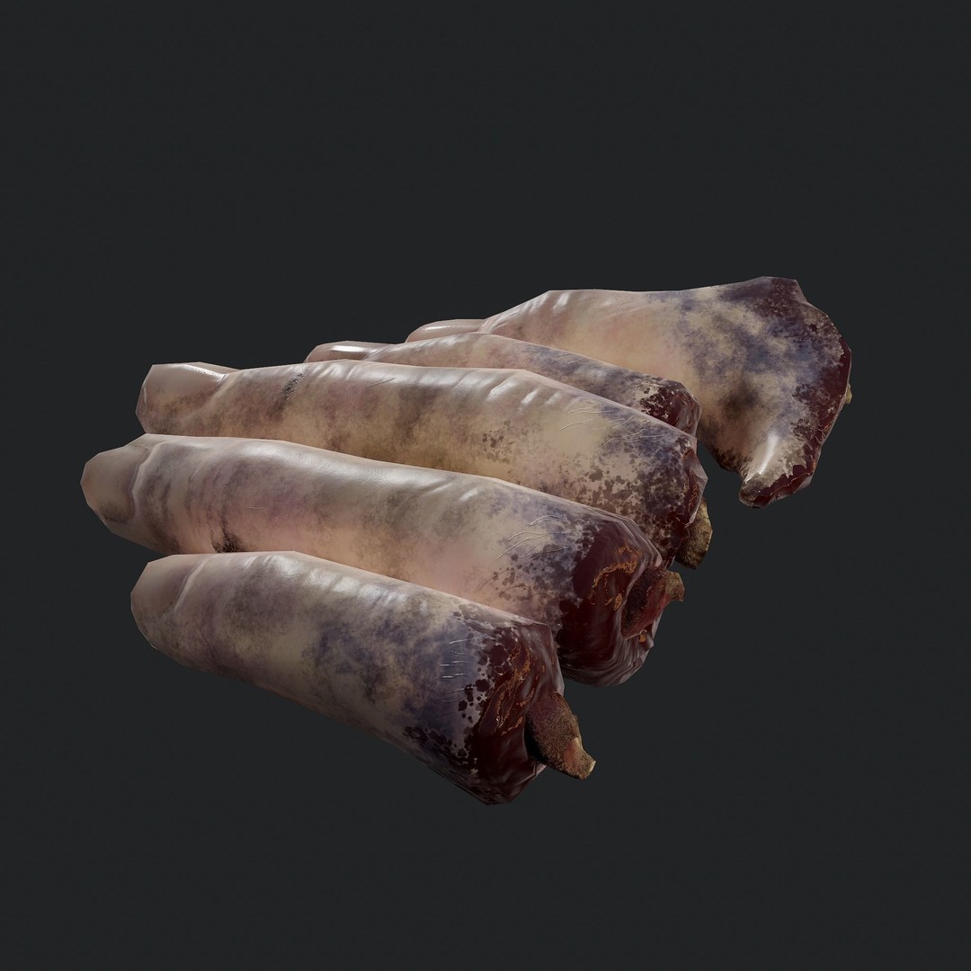 Severed Fingers 3D Model – Low Poly PBR Asset, FBX - View 10