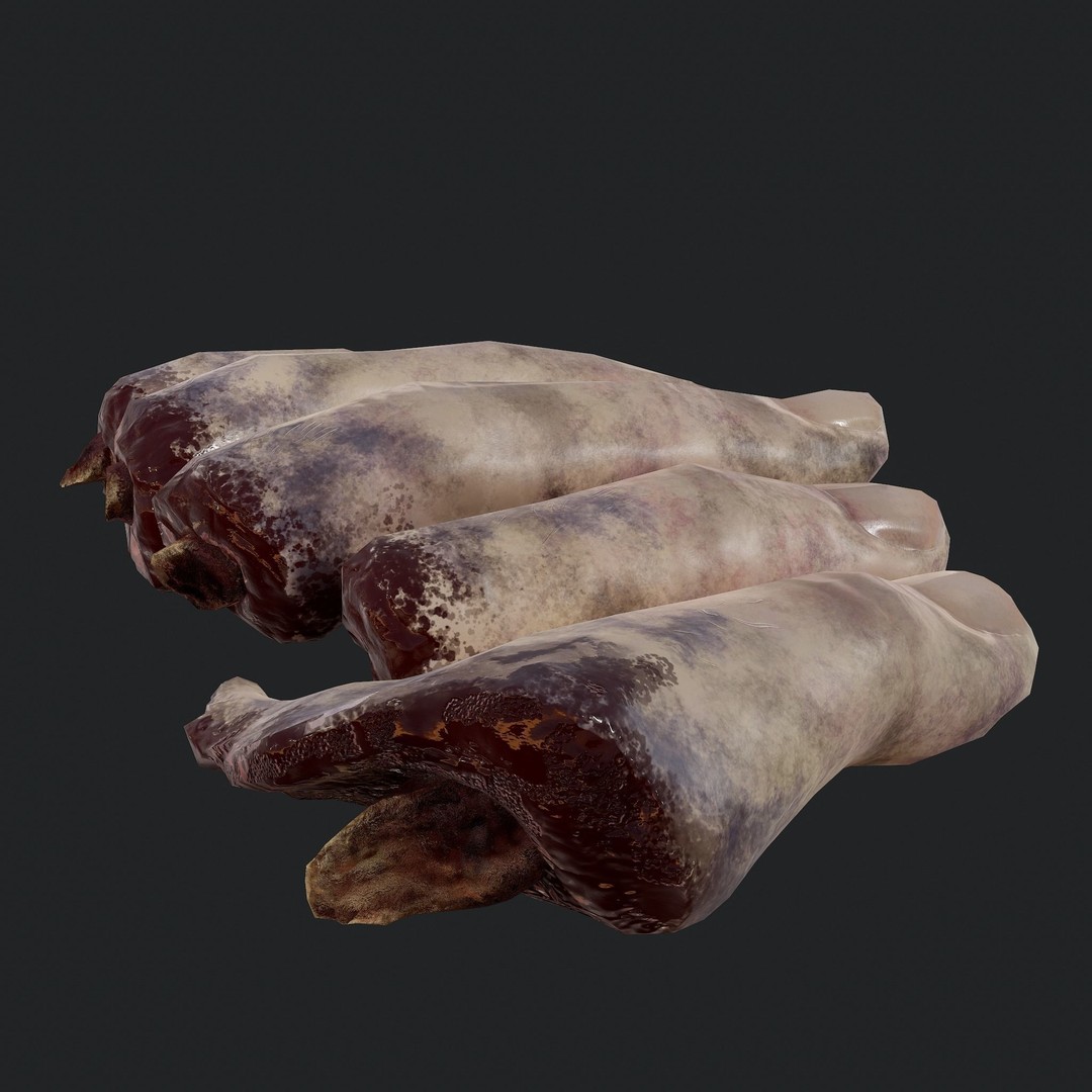 Severed Fingers 3D Model – Low Poly PBR Asset, FBX - View 12