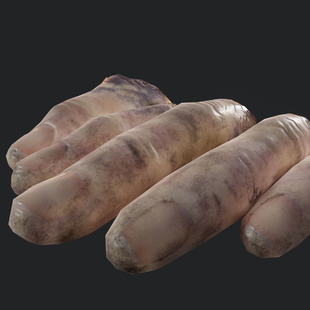 Severed Fingers 3D Model – Low Poly PBR Asset, FBX - View 13