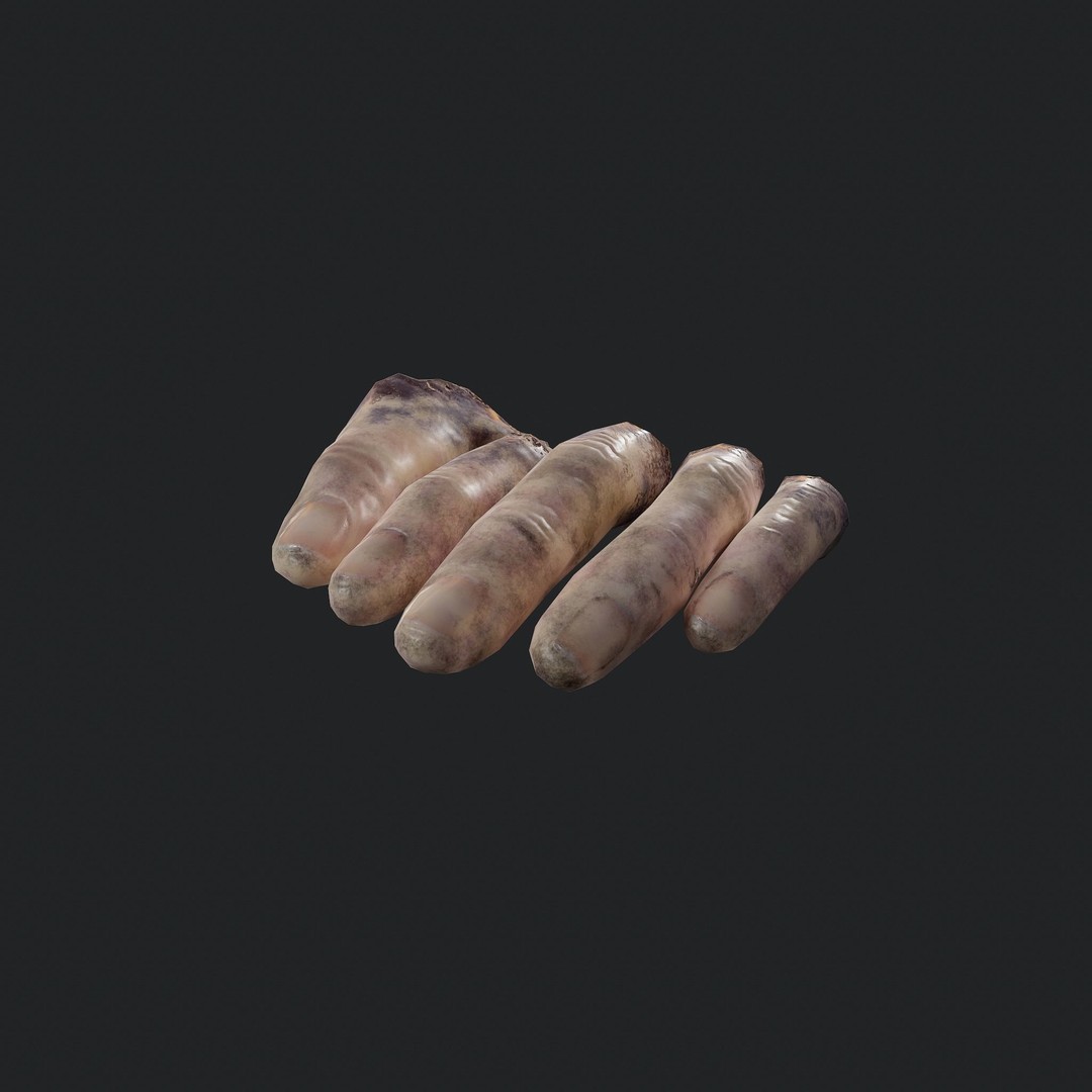 Severed Fingers 3D Model – Low Poly PBR Asset, FBX - View 18
